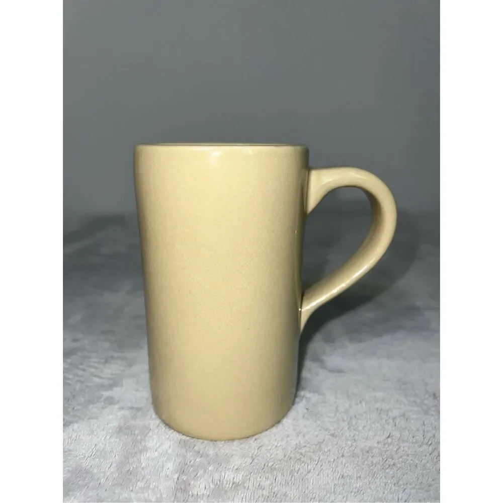 Pottery Barn Tan PORCELINE Mug